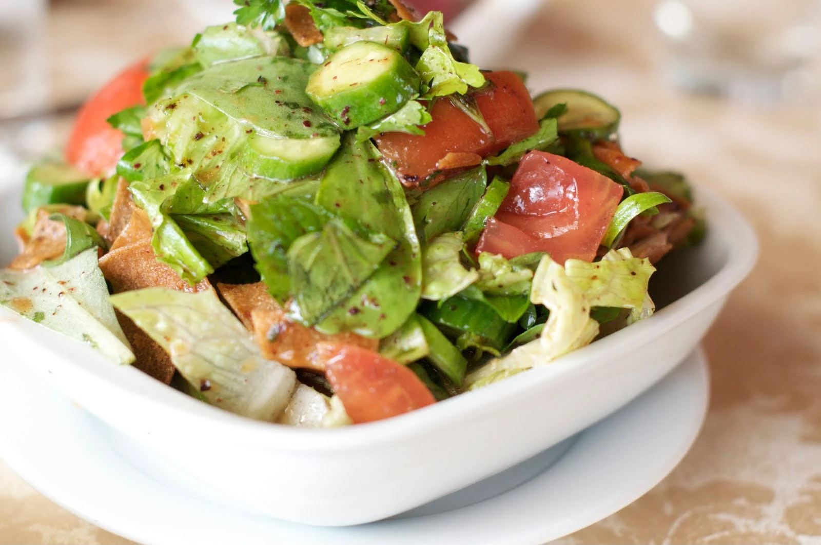 Fattoush salad at David's Deli